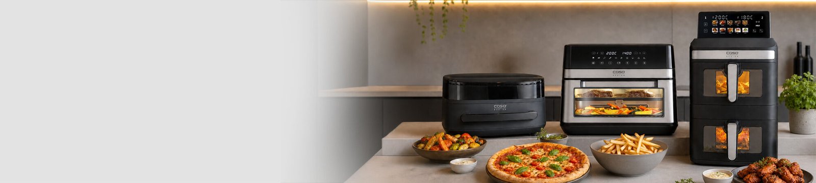 Dải nồi chiên không dầu CASO AirFry bên bàn ăn