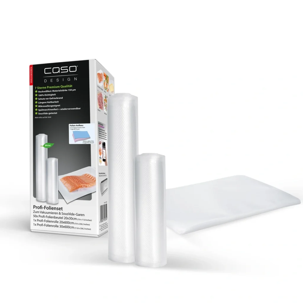 Màng hút chân không CASO Foil set 1 for vacuuming + Sous Vide Cooking