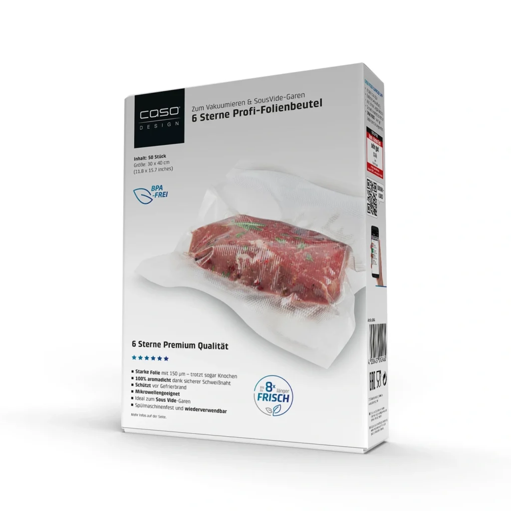 Túi hút chân không CASO Vacuum Bags 30×40 cm, 50 bags, 6 Stars