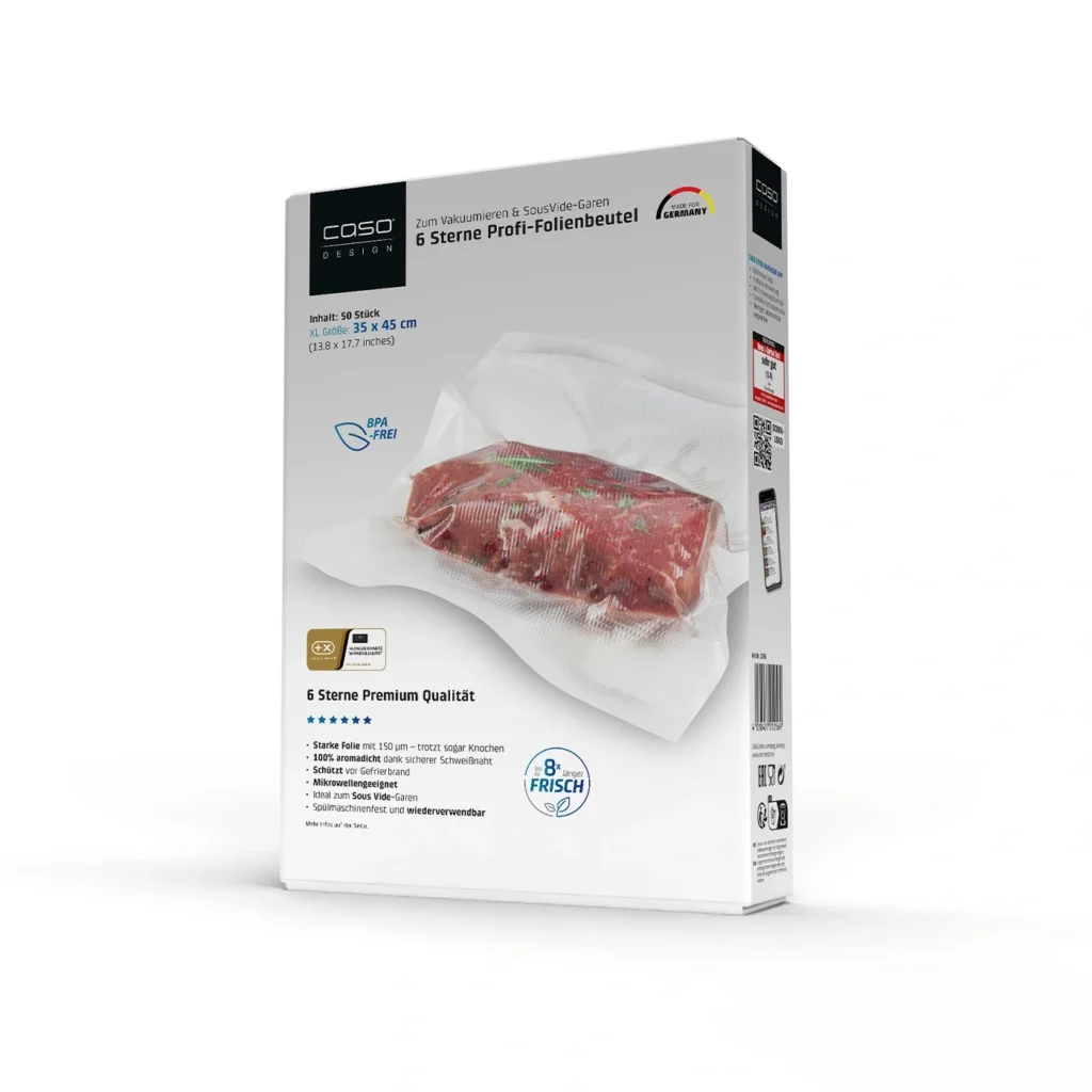 Túi hút chân không CASO Vacuum Bags 35×45 cm, 50 bags, 6 Stars