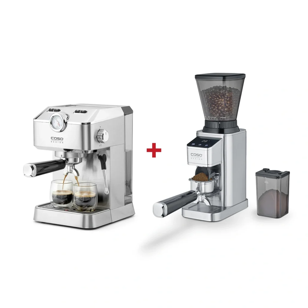 Máy pha cà phê CASO EspressoGourmet + BaristaChef Inox