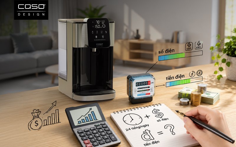 bình thủy điện caso có tốn điện không 5