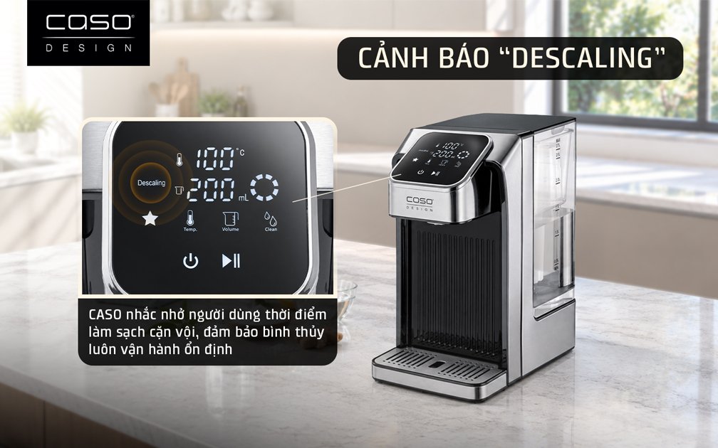 cách tẩy cặn bình thủy caso 2